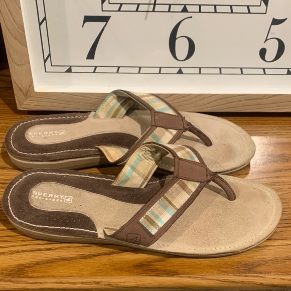 Sperry Brown and Multicolor Slide Sandals - Picture 1 of 9
